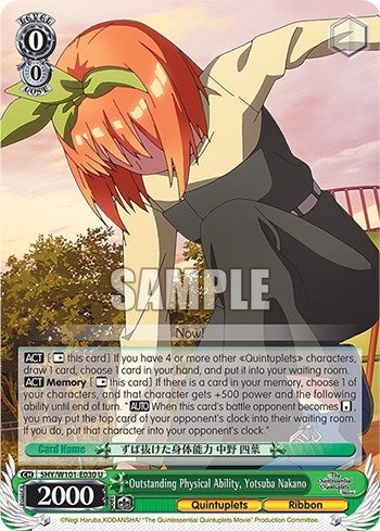 Image for Outstanding Physical Ability, Yotsuba Nakano (The Quintessential Quintuplets Movie) (5HY/W101-E030 U) - Weiss Schwarz