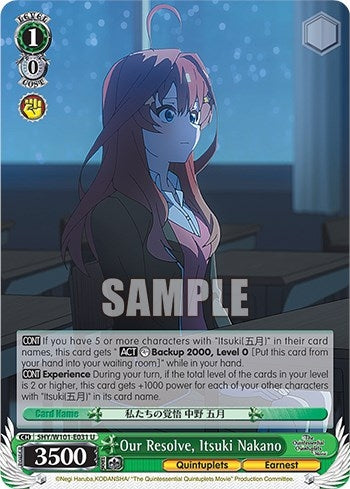 Image for Our Resolve, Itsuki Nakano (The Quintessential Quintuplets Movie) (5HY/W101-E031 U) - Weiss Schwarz