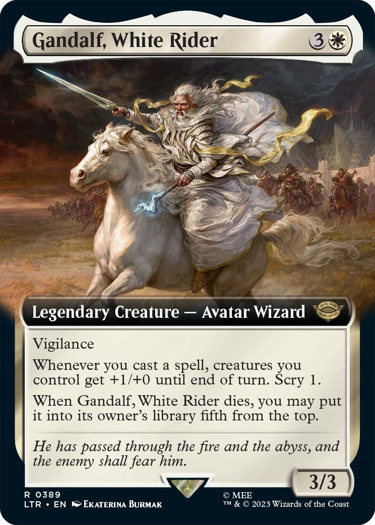 Image for Gandalf, White Rider (Extended Art) (Universes Beyond: The Lord of the Rings: Tales of Middle-earth) (389) - Magic: The Gathering