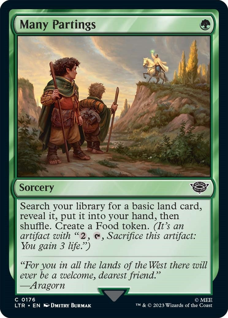 Image for Many Partings (Universes Beyond: The Lord of the Rings: Tales of Middle-earth) (176) - Magic: The Gathering