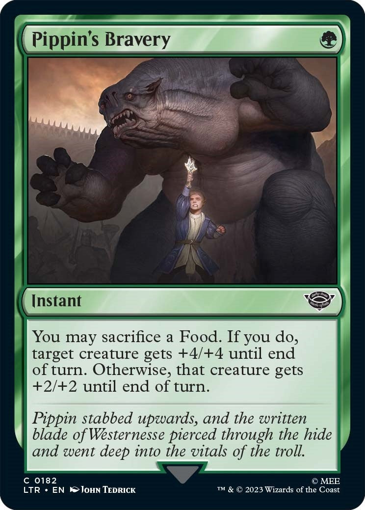 Image for Pippin's Bravery (Universes Beyond: The Lord of the Rings: Tales of Middle-earth) (182) - Magic: The Gathering