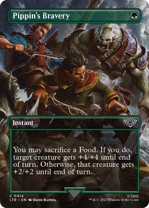 Image for Pippin's Bravery (Borderless) (Universes Beyond: The Lord of the Rings: Tales of Middle-earth) (414) - Magic: The Gathering