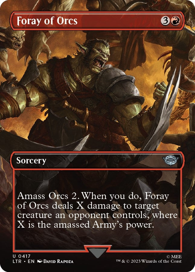 Image for Foray of Orcs (Borderless) (Universes Beyond: The Lord of the Rings: Tales of Middle-earth) (417) - Magic: The Gathering