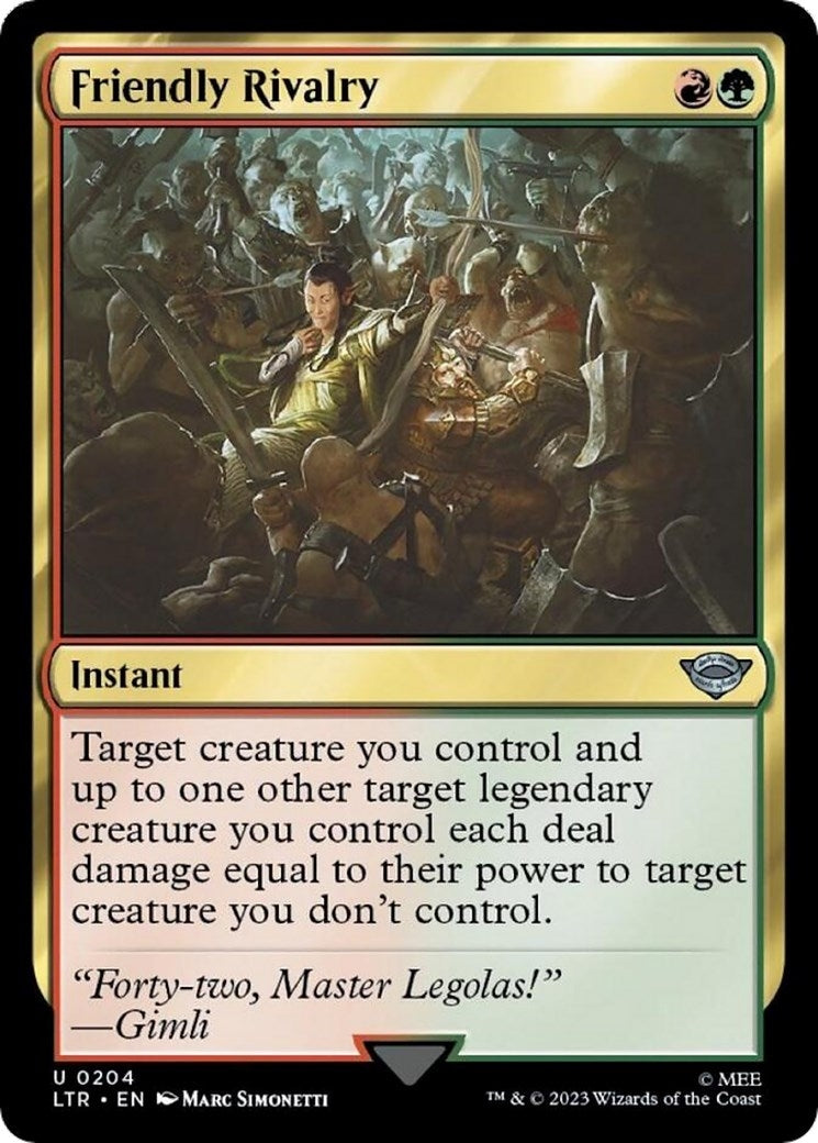 Image for Friendly Rivalry (Universes Beyond: The Lord of the Rings: Tales of Middle-earth) (204) - Magic: The Gathering