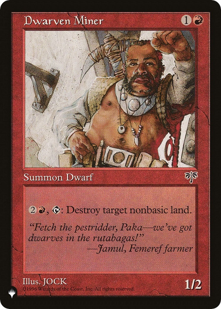 Image for Dwarven Miner (The List Reprints) - Magic: The Gathering