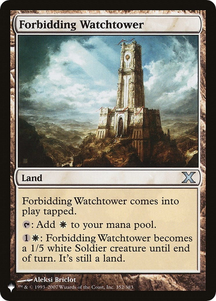 Image for Forbidding Watchtower (The List Reprints) (352/383) - Magic: The Gathering