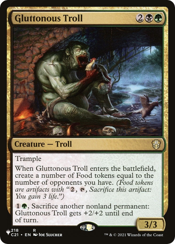 Image for Gluttonous Troll (The List Reprints) (218/081) - Magic: The Gathering