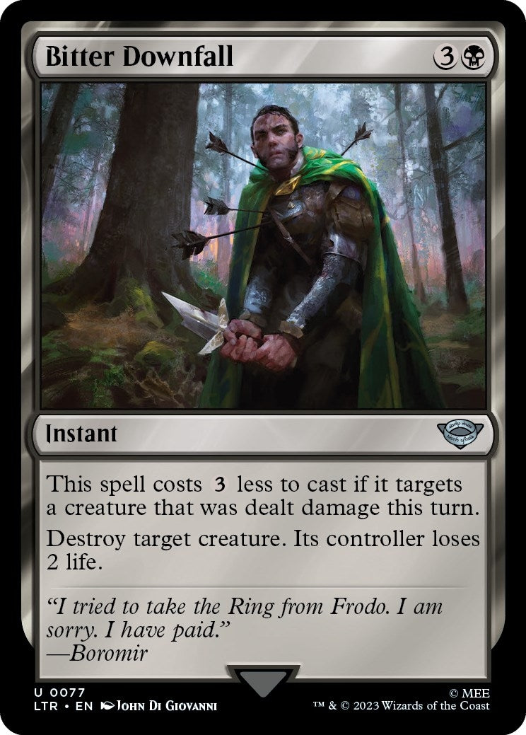 Image for Bitter Downfall (Universes Beyond: The Lord of the Rings: Tales of Middle-earth) (77) - Magic: The Gathering