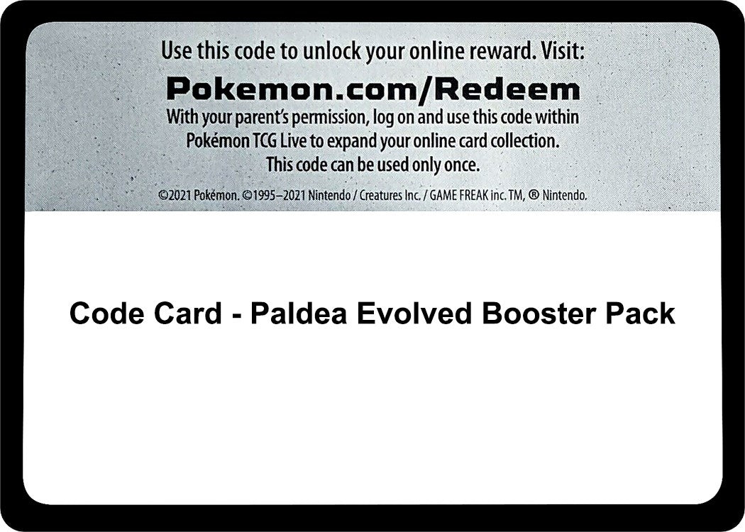Image for Code Card - Paldea Evolved Booster Pack - Pokemon