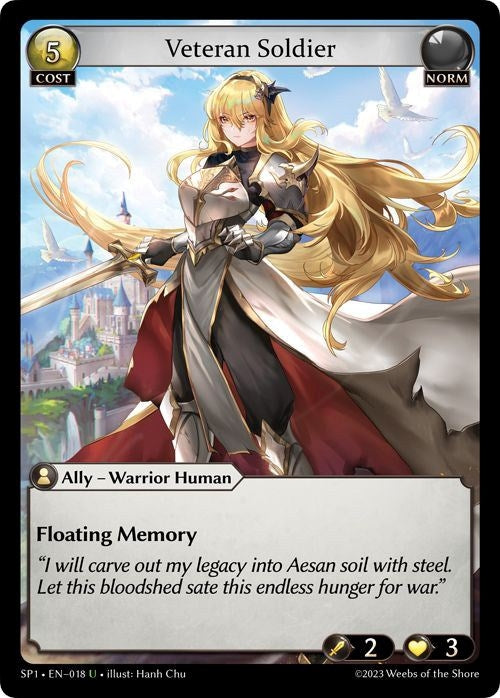 Image for Veteran Soldier (Supporter Pack 1) (018) - Grand Archive TCG