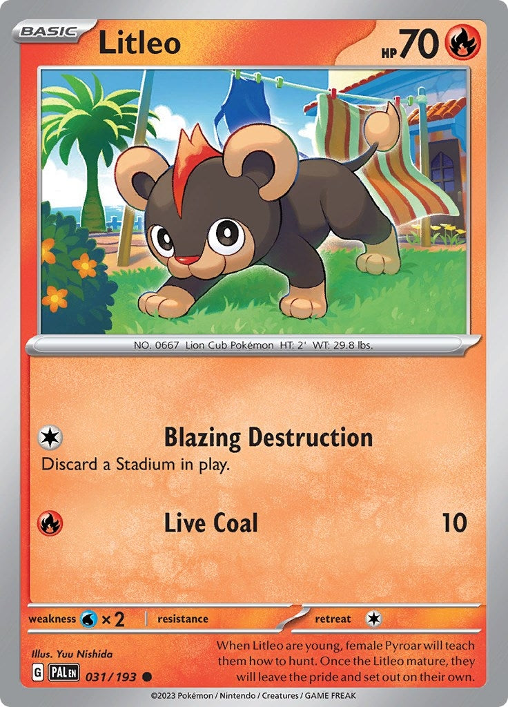Image for Litleo (SV02: Paldea Evolved) (031/193) - Pokemon
