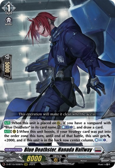 Image for Blue Deathster, Hanada Halfway (D-BT10: Dragon Masquerade) (D-BT10/009EN) - Cardfight Vanguard