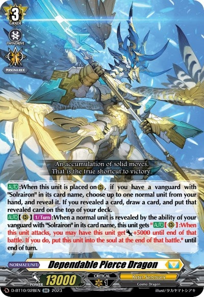 Image for Dependable Pierce Dragon (D-BT10: Dragon Masquerade) (D-BT10/028EN) - Cardfight Vanguard