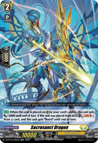 Image for Sacrosanct Dragon (D-BT10: Dragon Masquerade) (D-BT10/030EN) - Cardfight Vanguard