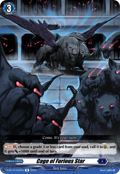 Image for Cage of Furious Star (D-BT10: Dragon Masquerade) (D-BT10/044EN) - Cardfight Vanguard