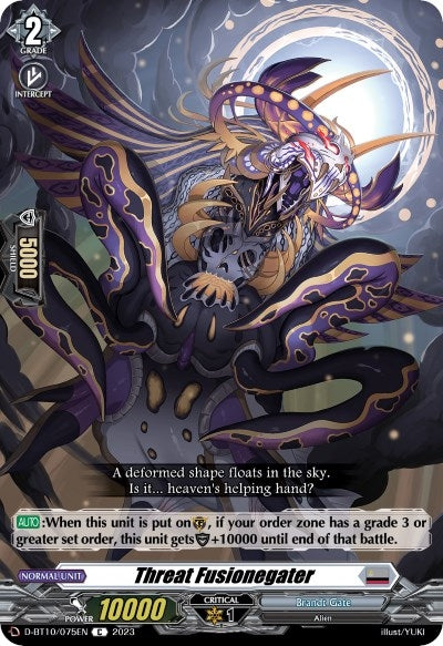 Image for Threat Fusionegater (D-BT10: Dragon Masquerade) (D-BT10/075EN) - Cardfight Vanguard