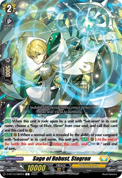 Image for Sage of Robust, Stogron (D-BT10: Dragon Masquerade) (D-BT10/082EN) - Cardfight Vanguard