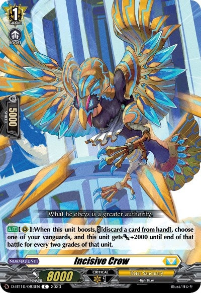 Image for Incisive Crow (D-BT10: Dragon Masquerade) (D-BT10/083EN) - Cardfight Vanguard