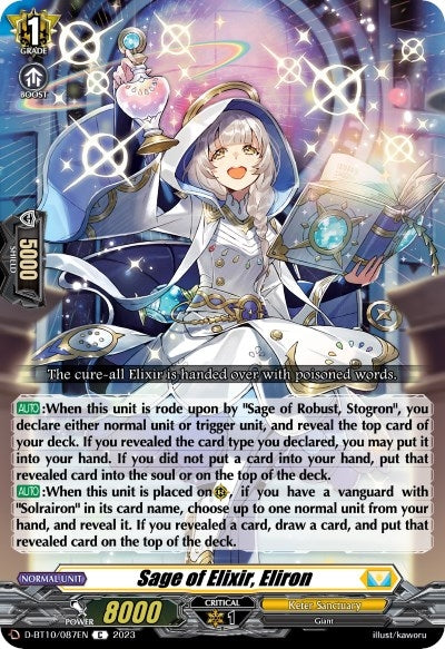 Image for Sage of Elixir, Eliron (D-BT10: Dragon Masquerade) (D-BT10/087EN) - Cardfight Vanguard