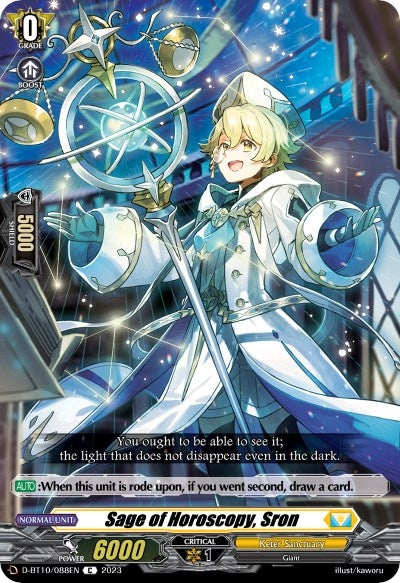 Image for Sage of Horoscopy, Sron (D-BT10: Dragon Masquerade) (D-BT10/088EN) - Cardfight Vanguard