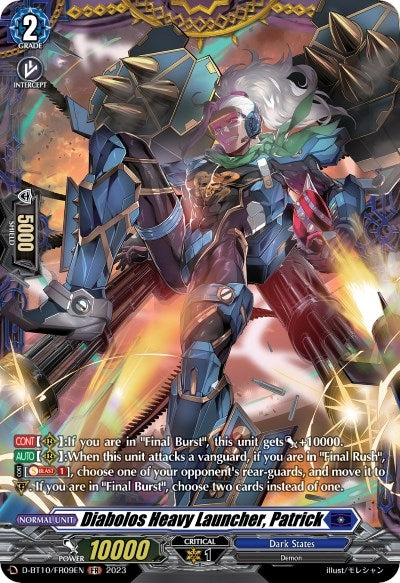 Image for Diabolos Heavy Launcher, Patrick (FR) (D-BT10: Dragon Masquerade) (D-BT10/FR09EN) - Cardfight Vanguard