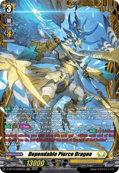 Image for Dependable Pierce Dragon (FR) (D-BT10: Dragon Masquerade) (D-BT10/FR25EN) - Cardfight Vanguard