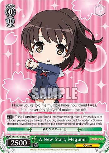 Image for A New Start, Megumi (Saekano How to Raise a Boring Girlfriend. flat) (SHS/W71-E103 PR) - Weiss Schwarz