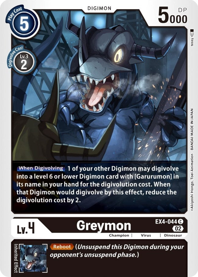 Image for Greymon (EX4-044 C) [Alternative Being Booster] - Digimon Card Game