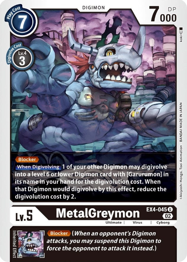 Image for MetalGreymon (EX4-045 U) [Alternative Being Booster] - Digimon Card Game