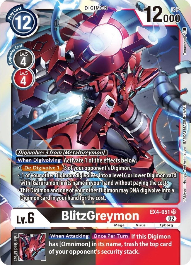 Image for BlitzGreymon (EX4-051 SR) [Alternative Being Booster] - Digimon Card Game