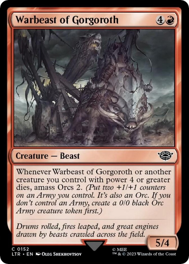 Image for Warbeast of Gorgoroth (Universes Beyond: The Lord of the Rings: Tales of Middle-earth) (152) - Magic: The Gathering
