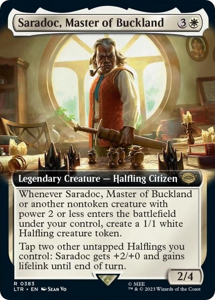Image for Saradoc, Master of Buckland (Extended Art) (Universes Beyond: The Lord of the Rings: Tales of Middle-earth) (383) - Magic: The Gathering