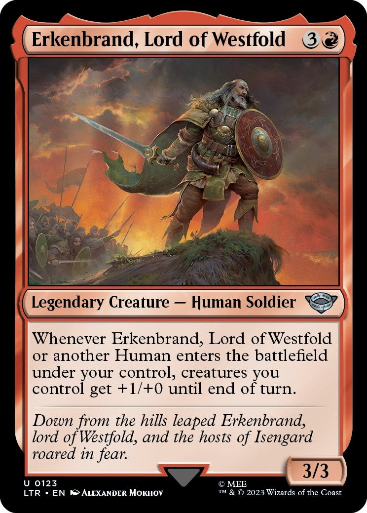 Image for Erkenbrand, Lord of Westfold (Universes Beyond: The Lord of the Rings: Tales of Middle-earth) (123) - Magic: The Gathering