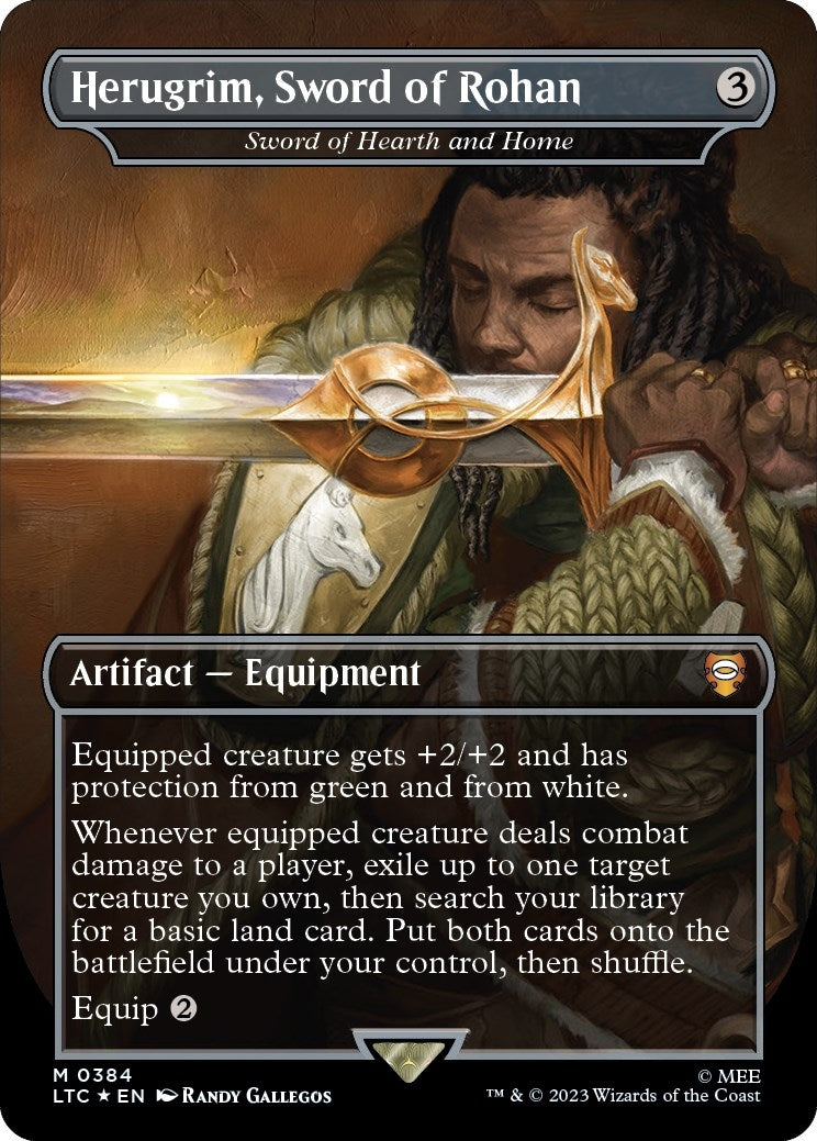 Image for Herugrim, Sword of Rohan - Sword of Hearth and Home (Surge Foil) (Commander: The Lord of the Rings: Tales of Middle-earth) (384) - Magic: The Gathering