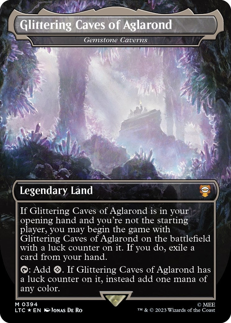 Image for Glittering Caves of Aglarond - Gemstone Caverns (Surge Foil) (Commander: The Lord of the Rings: Tales of Middle-earth) (394) - Magic: The Gathering