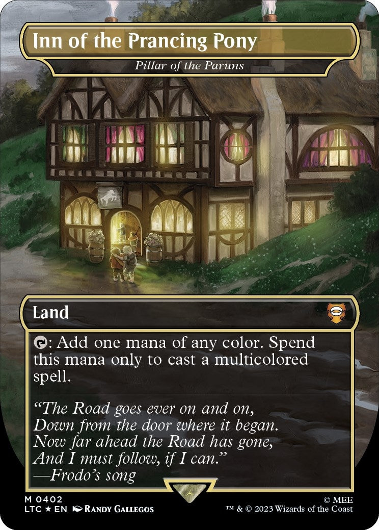 Image for Inn of the Prancing Pony - Pillar of the Paruns (Surge Foil) (Commander: The Lord of the Rings: Tales of Middle-earth) (402) - Magic: The Gathering