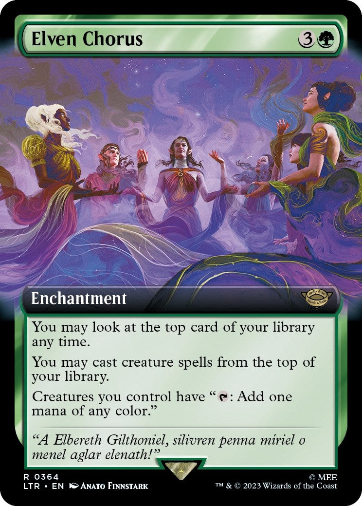 Image for Elven Chorus (Extended Art) (Universes Beyond: The Lord of the Rings: Tales of Middle-earth) (364) - Magic: The Gathering