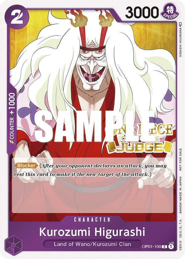Image for Kurozumi Higurashi (Judge) (One Piece Promotion Cards) (OP01-100) - One Piece Card Game