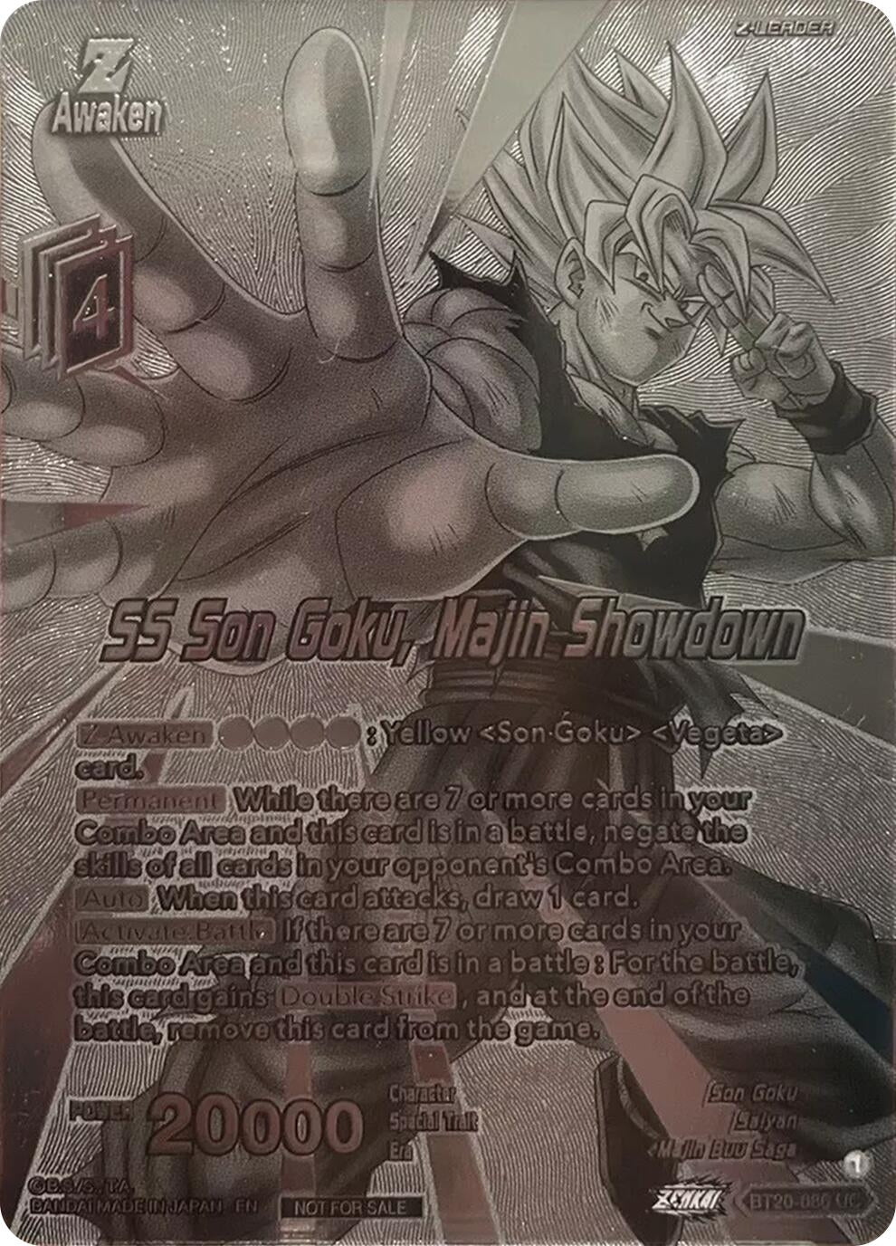 Image for SS Son Goku, Majin Showdown (Silver Metal Foil) (Tournament Promotion Cards) (BT20-086) - Dragon Ball Super: Masters