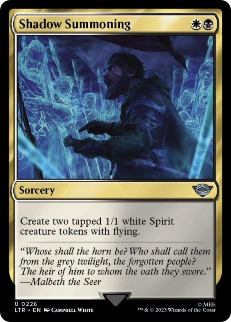 Image for Shadow Summoning (Universes Beyond: The Lord of the Rings: Tales of Middle-earth) (226) - Magic: The Gathering