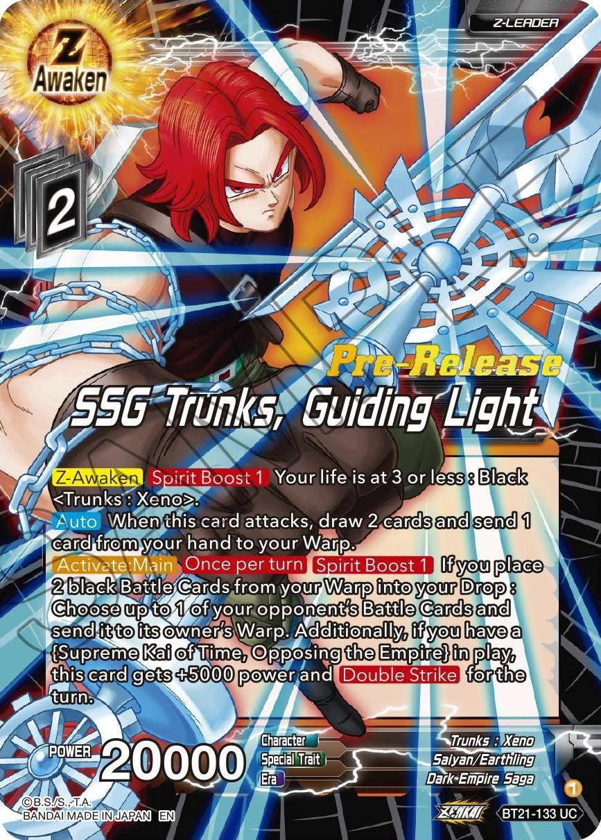 Image for SSG Trunks, Guiding Light (Wild Resurgence Pre-Release Cards) (BT21-133) - Dragon Ball Super: Masters