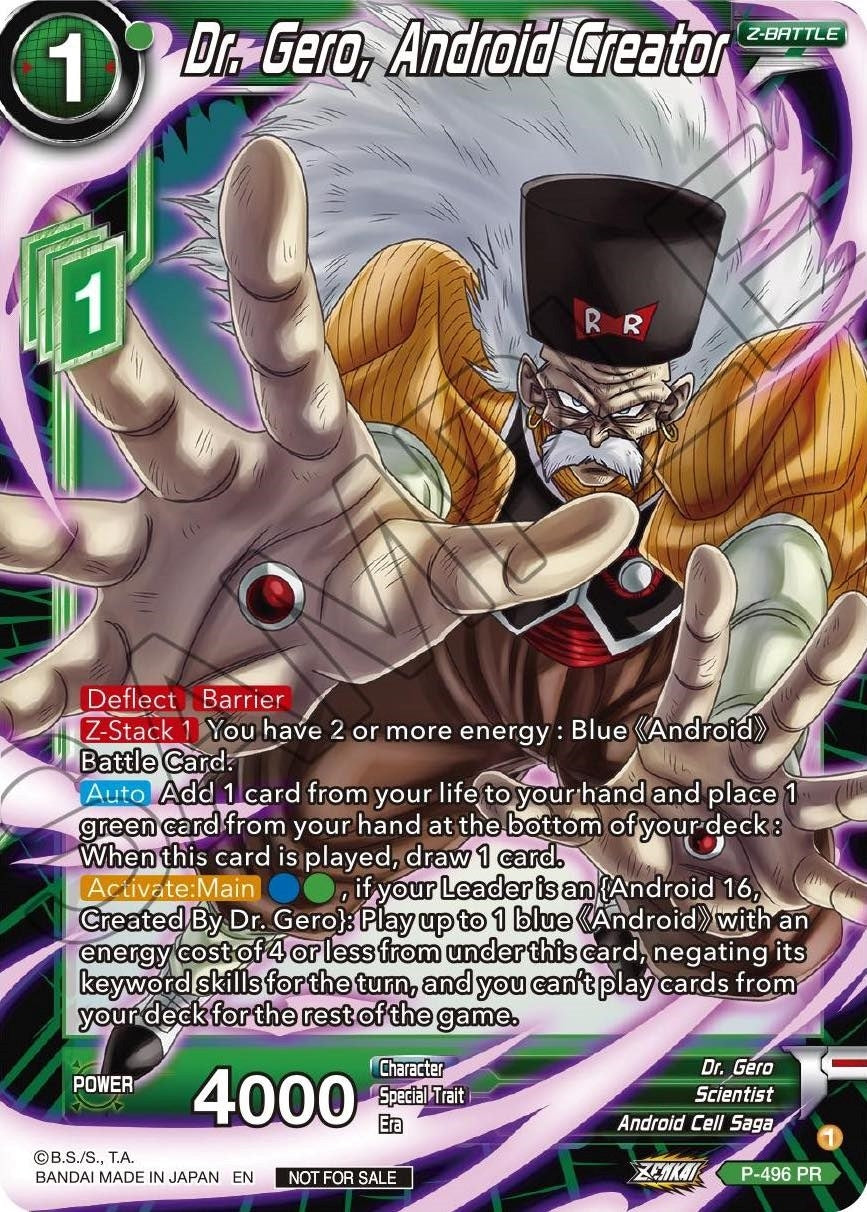 Image for Dr. Gero, Android Creator (Promotion Cards) (P-496) - Dragon Ball Super: Masters