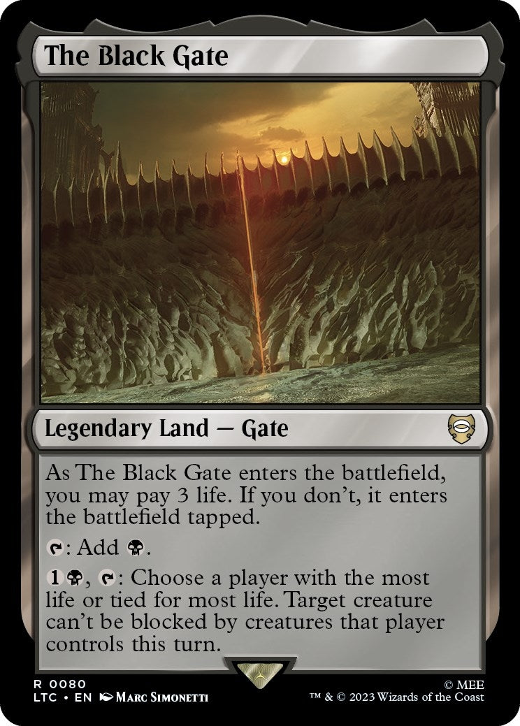 Image for The Black Gate (Commander: The Lord of the Rings: Tales of Middle-earth) (80) - Magic: The Gathering