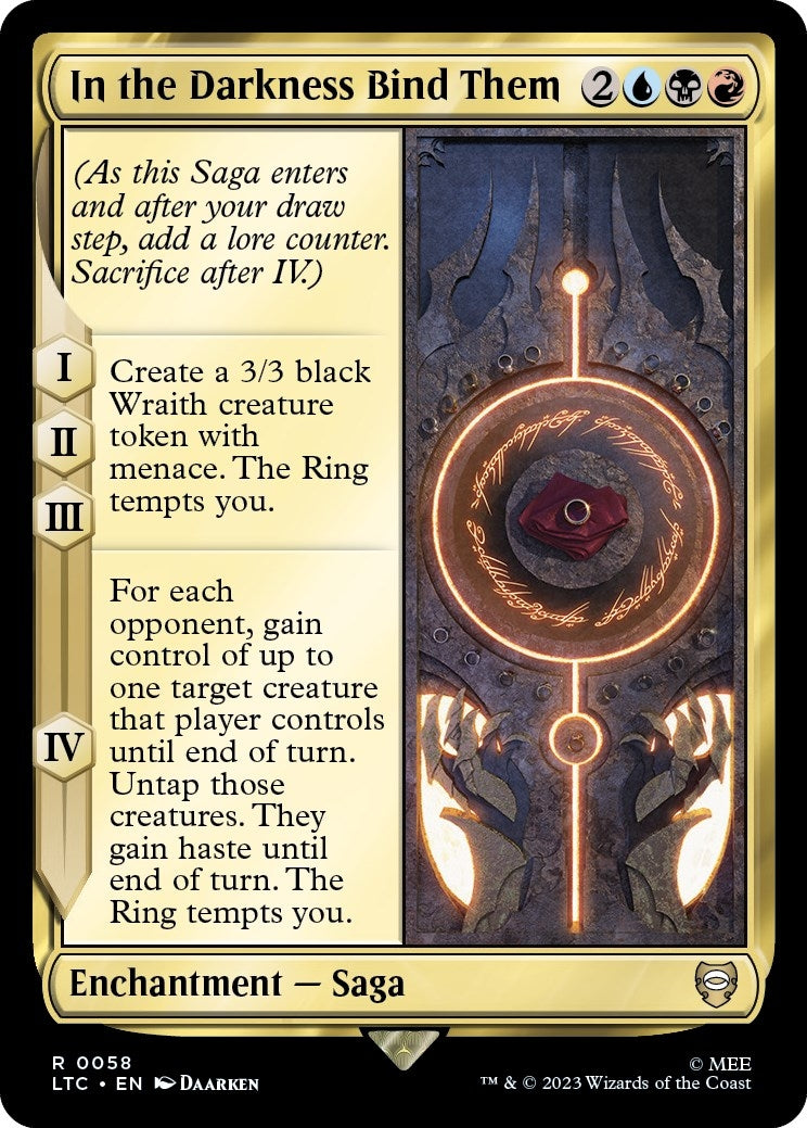 Image for In the Darkness Bind Them (Commander: The Lord of the Rings: Tales of Middle-earth) (58) - Magic: The Gathering
