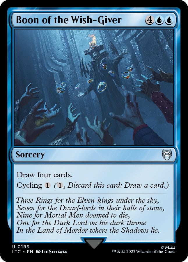 Image for Boon of the Wish-Giver (Commander: The Lord of the Rings: Tales of Middle-earth) (185) - Magic: The Gathering