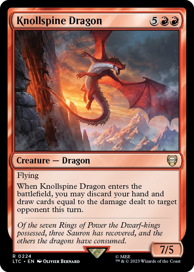 Image for Knollspine Dragon (Commander: The Lord of the Rings: Tales of Middle-earth) (224) - Magic: The Gathering