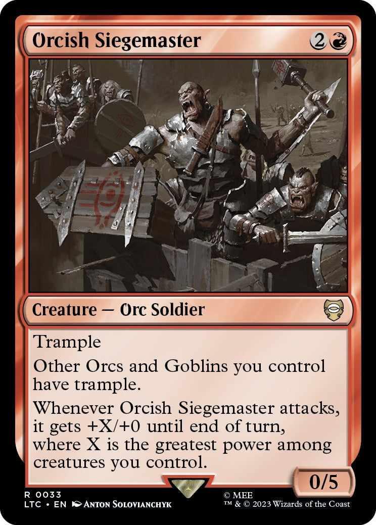 Image for Orcish Siegemaster (Commander: The Lord of the Rings: Tales of Middle-earth) (33) - Magic: The Gathering