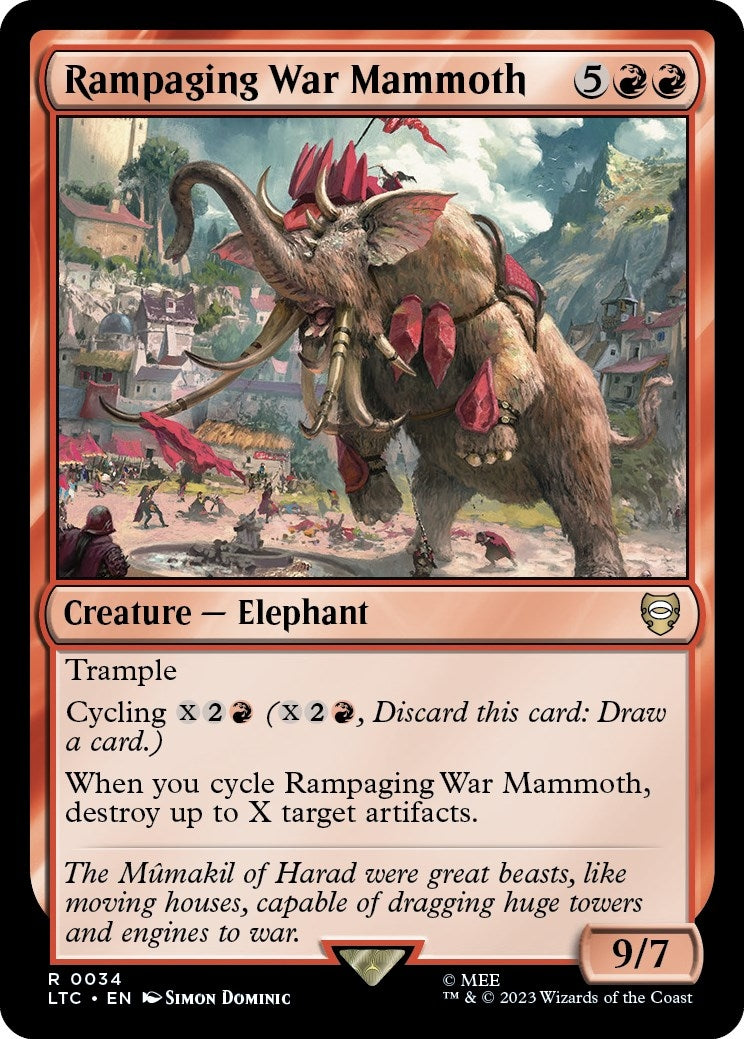Image for Rampaging War Mammoth (Commander: The Lord of the Rings: Tales of Middle-earth) (34) - Magic: The Gathering