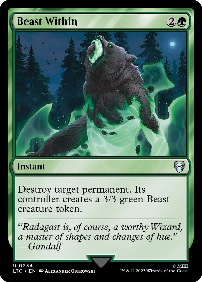 Image for Beast Within (Commander: The Lord of the Rings: Tales of Middle-earth) (234) - Magic: The Gathering