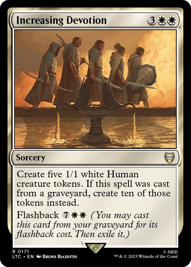 Image for Increasing Devotion (Commander: The Lord of the Rings: Tales of Middle-earth) (171) - Magic: The Gathering